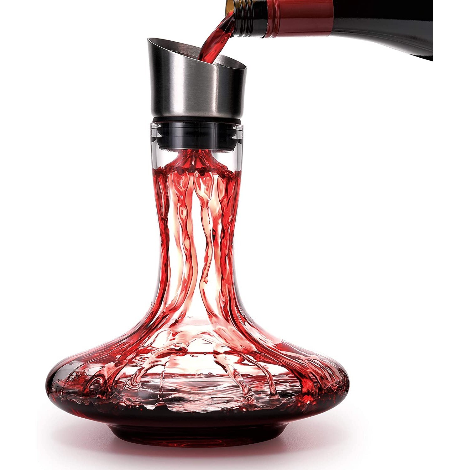 Vivid Wine Decanter and Aerating Funnel Set