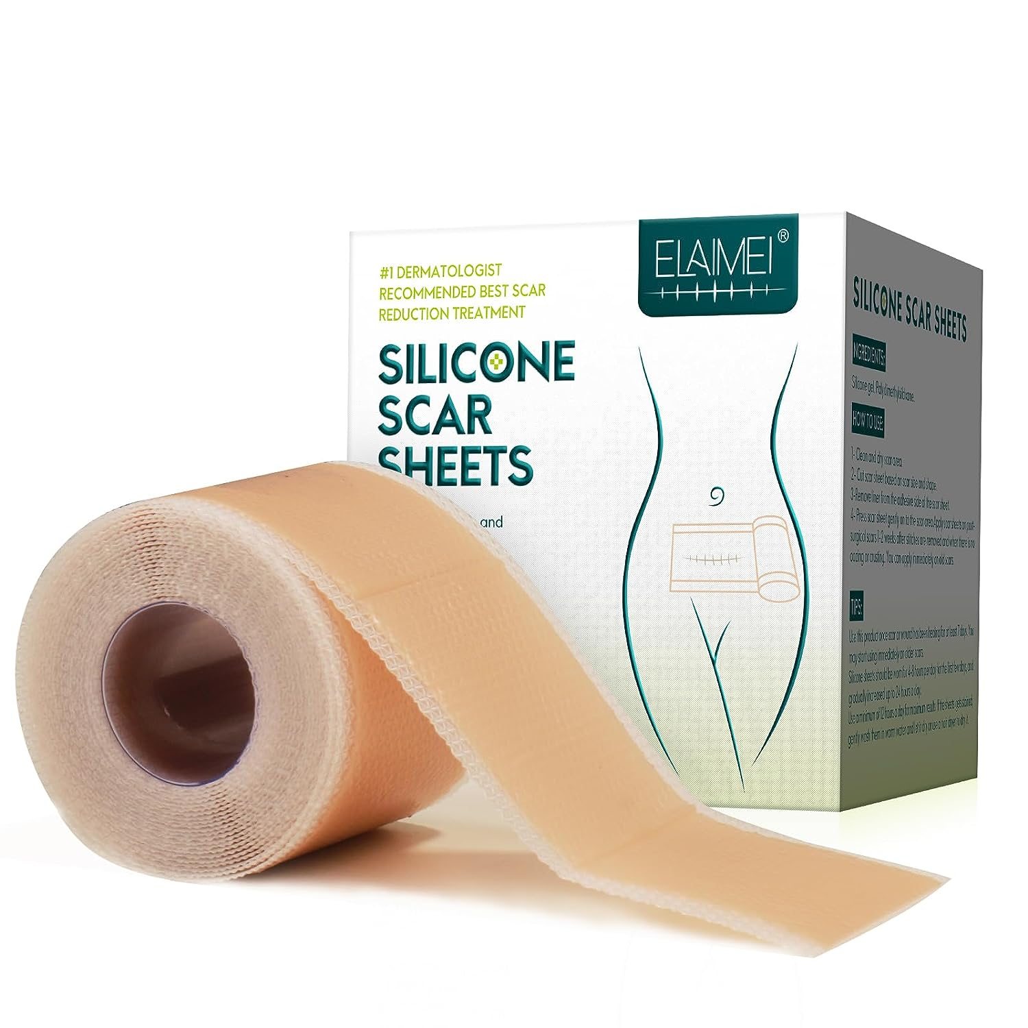  NUVADERMIS Silicone Scar Sheets, Tape, Strips - USA