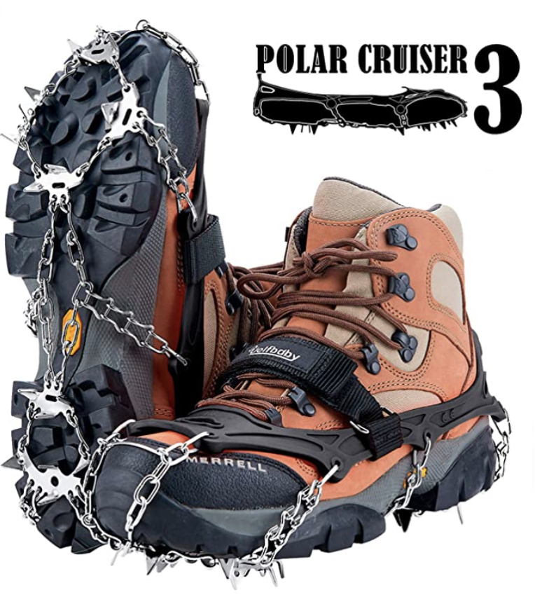 Black Black 1 Pair Crampon / Spikes with Carrier Bag Trespass Clawz 