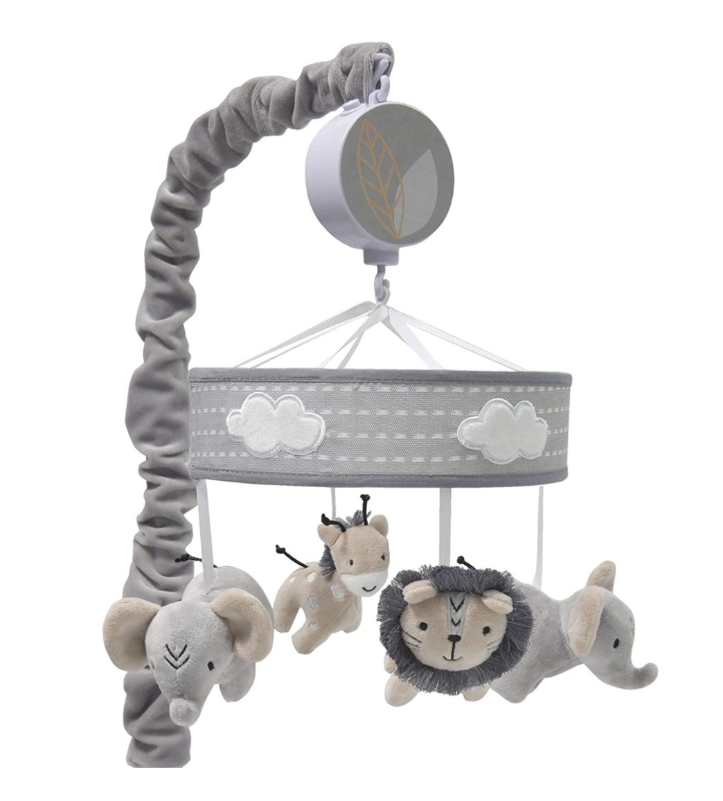 Lambs &amp; Ivy Jungle Safari Musical Baby Crib Mobile