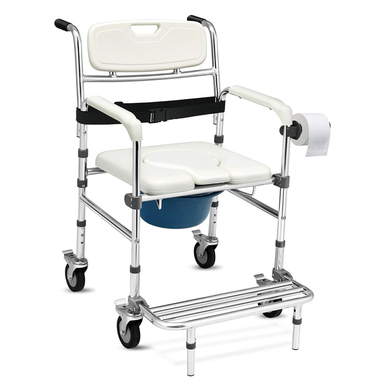 Giantex 3 in 1 Lightweight Shower Commode Wheelchair