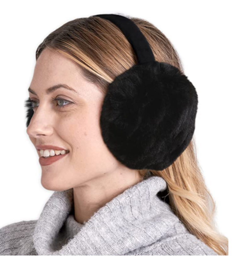 GUSTA Women Girls Winter Cute Panda Faux Fur EarMuffs Adjustable Ear Warmers