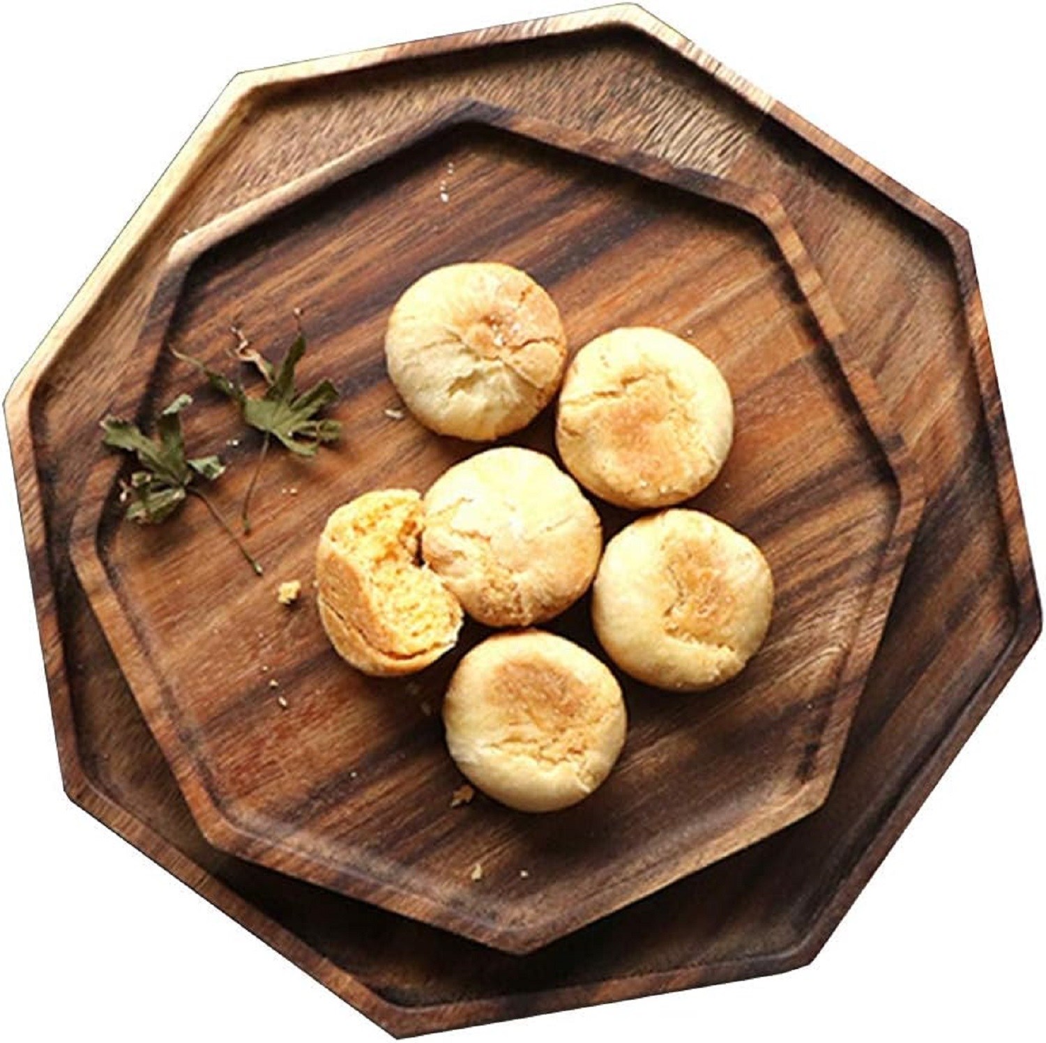 Renawe Set of 2 Acacia Wooden Serving Trays