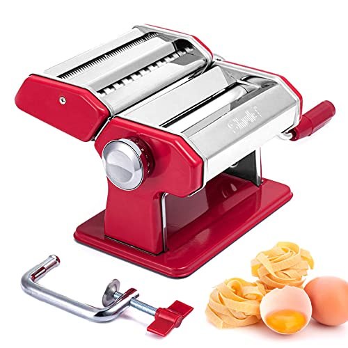  Shule Electric Ravioli Pasta Maker with Motor Automatic Pasta  Machine with Hand Crank and Multifunctional Rollers : Home & Kitchen