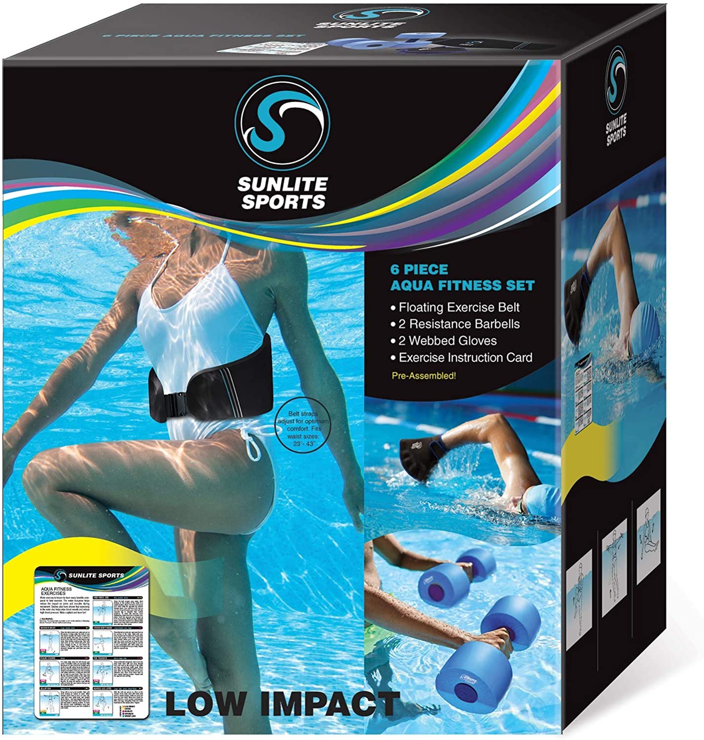 1 Pair Exercise Swimming Water Weights Aquatic Aerobics Cuffs For Ankles Arms 