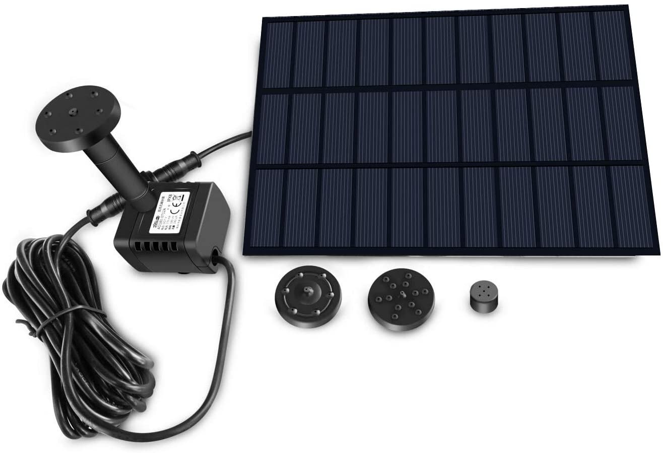 Sunlitec Solar Fountain with Panel Water Pump