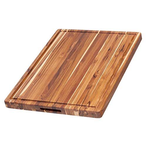 Teakhaus Rectangular Board With Hand Grip and Juice Canal