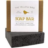 The Yellow Bird Activated Charcoal Lemongrass and Lavender Soap Bar