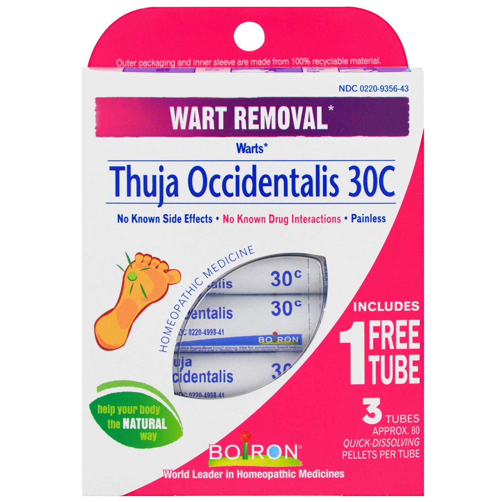 Boiron Thuja Occidentalis 30C Wart Removal Pellets
