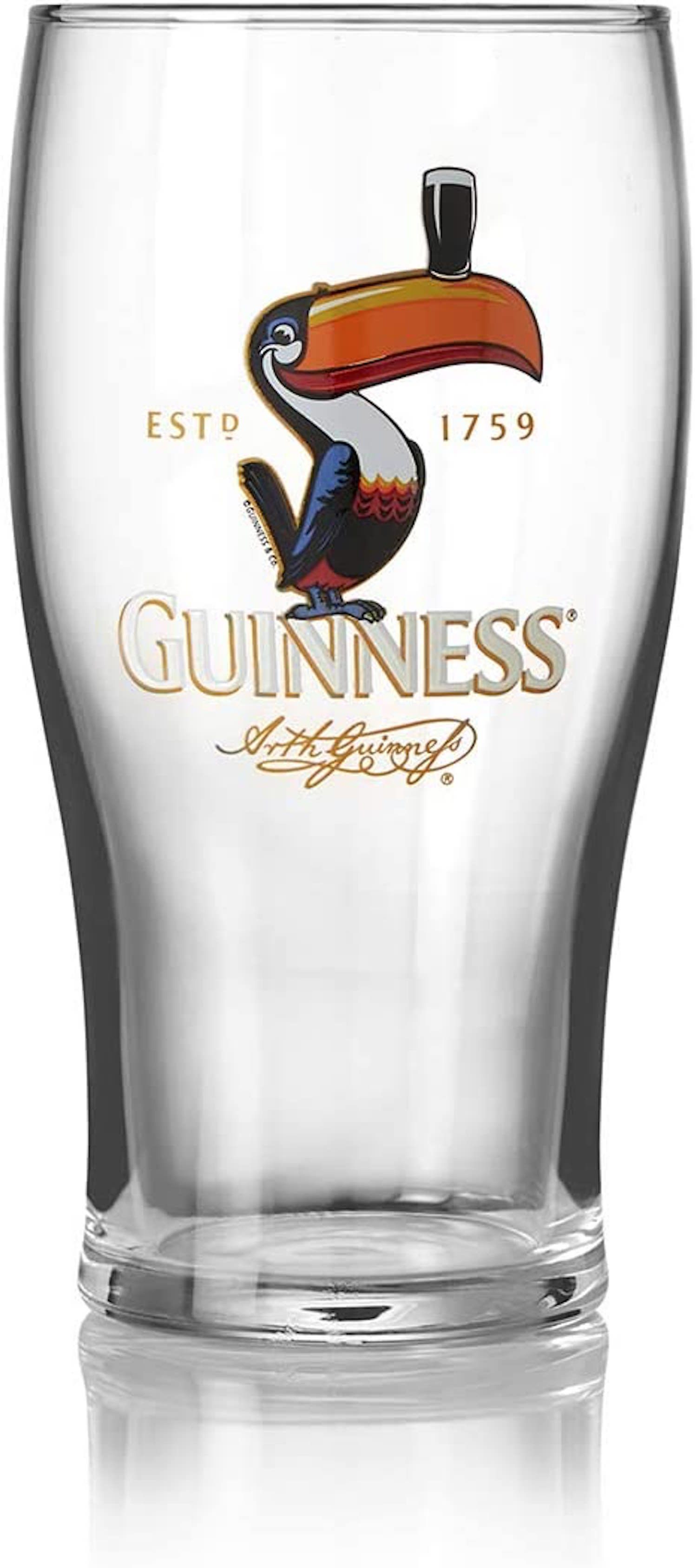 Guinness Set of 2 Embossed 20oz Pint Glasses in Gift Packaging