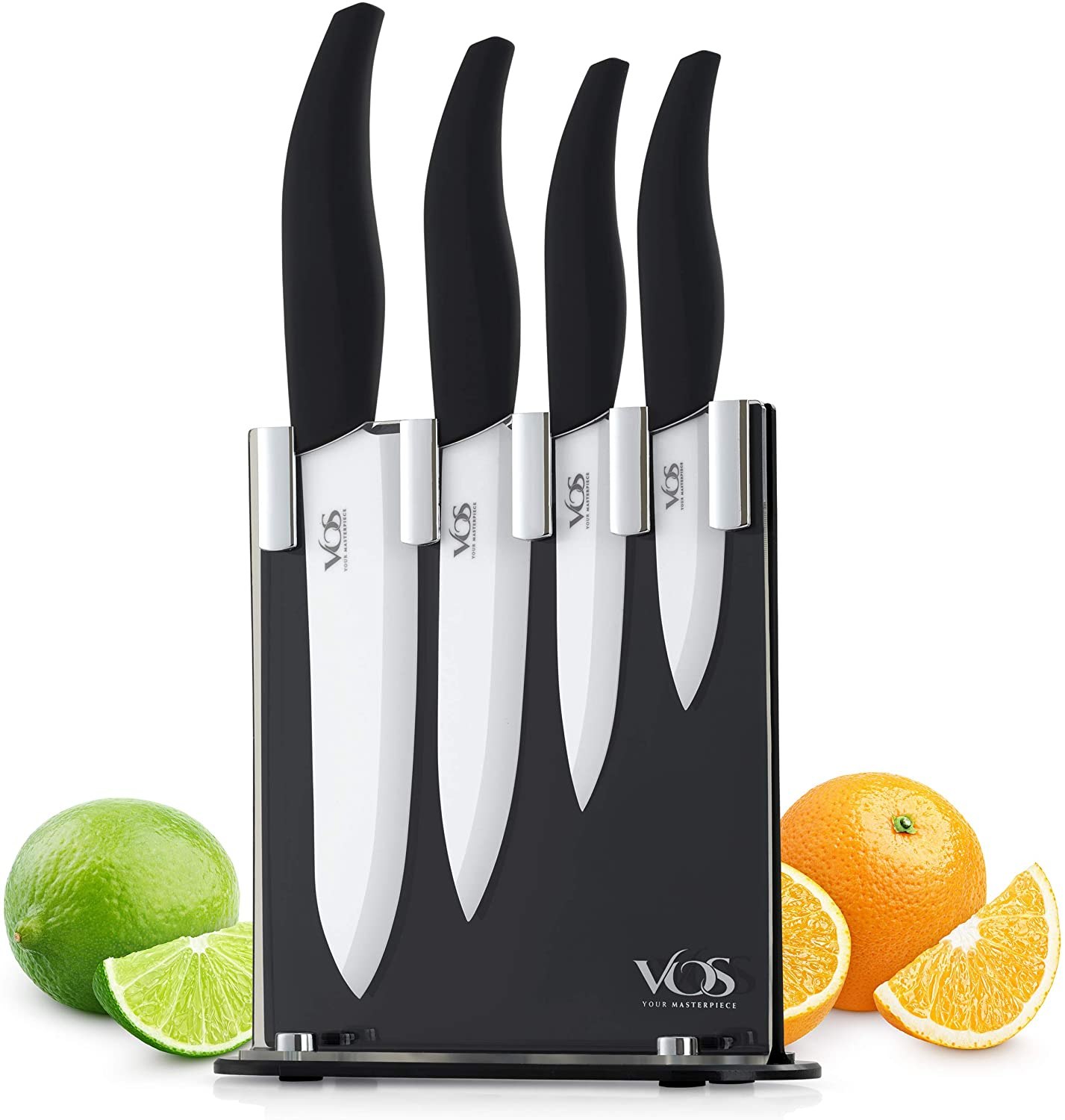 Vos Ceramic Knife Set with Block Holder