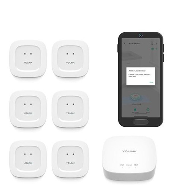 YoLink Smart Home Hub and Water Leak Sensors